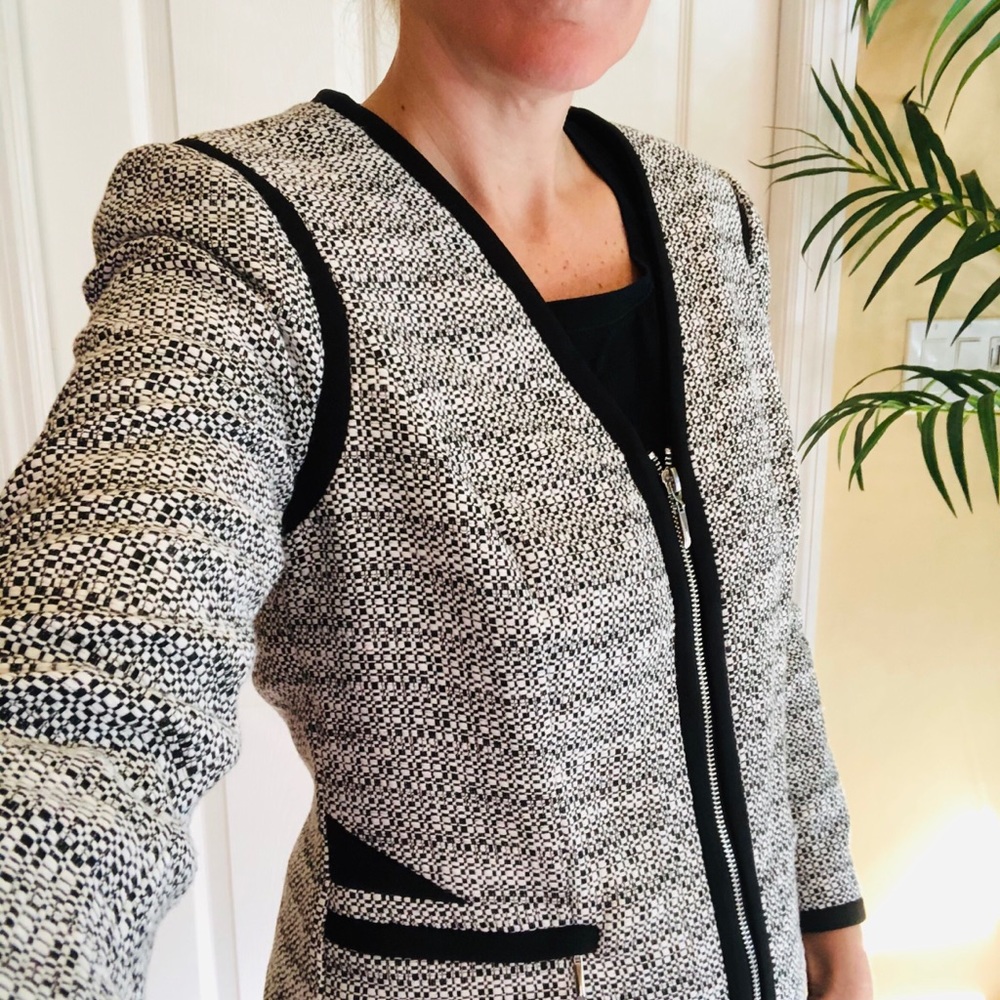 WHBM Black and white fashion jacket